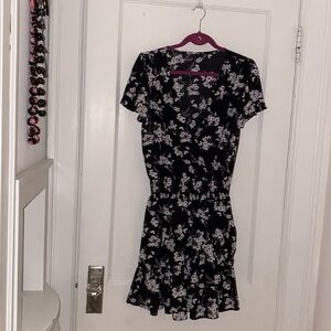 Floral Dillard’s Black and White Mini Dress